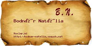 Bodnár Natália névjegykártya